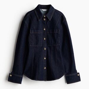 H&M Defined Waist Denim Shirt NWT XS